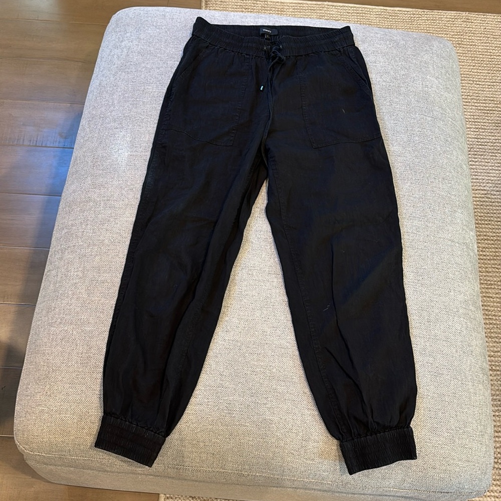Women’s Theory Linen Pants - Black - Size 4